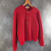 Gleneagles Vintage Wool Cardigan Womens Size 14 Red